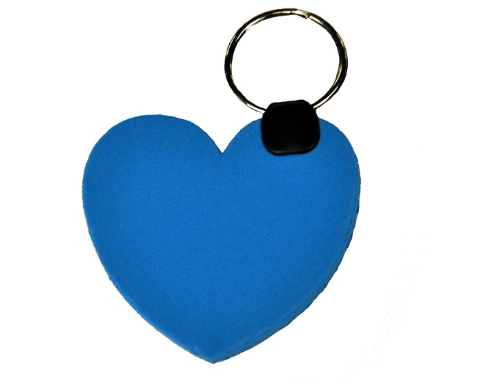 Porte cls coeur bleu turquoise